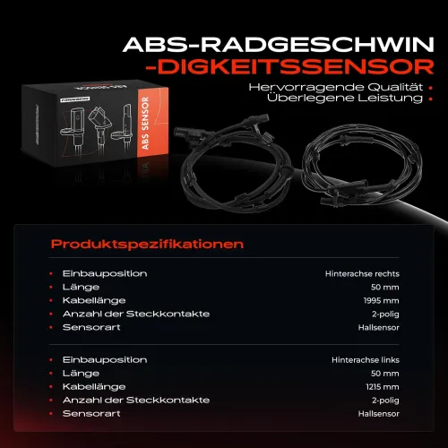 Sensor, Raddrehzahl Hinterachse beidseitig Frankberg 5481FB0066149 Bild Sensor, Raddrehzahl Hinterachse beidseitig Frankberg 5481FB0066149