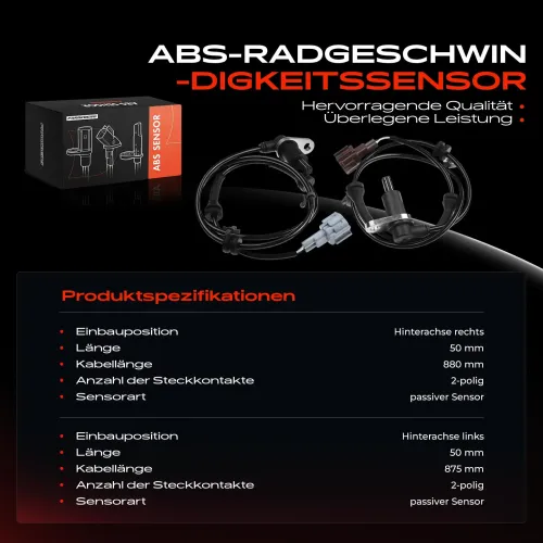Sensor, Raddrehzahl Hinterachse beidseitig Frankberg 5481FB0066164 Bild Sensor, Raddrehzahl Hinterachse beidseitig Frankberg 5481FB0066164