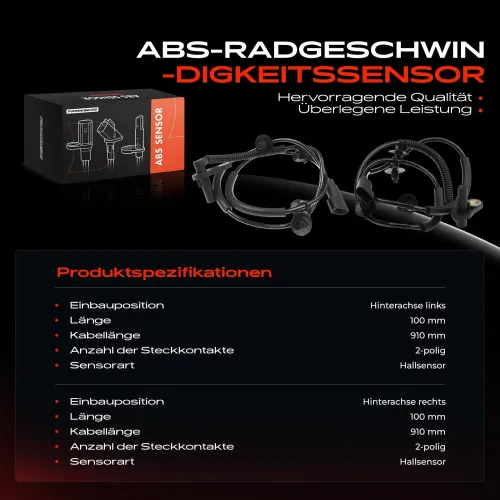 Sensor, Raddrehzahl Hinterachse beidseitig Frankberg 5481FB0066169 Bild Sensor, Raddrehzahl Hinterachse beidseitig Frankberg 5481FB0066169