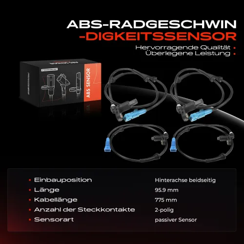 Sensor, Raddrehzahl vorne und hinten Frankberg 5481FB0066174 Bild Sensor, Raddrehzahl vorne und hinten Frankberg 5481FB0066174