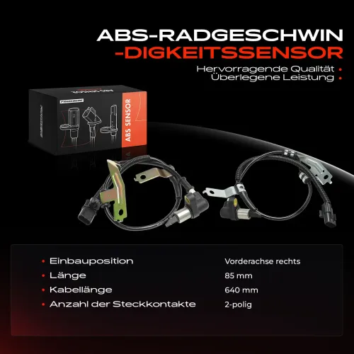 Sensor, Raddrehzahl Vorderachse beidseitig Frankberg 5481FB0066182 Bild Sensor, Raddrehzahl Vorderachse beidseitig Frankberg 5481FB0066182