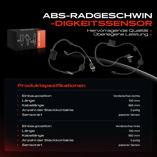 Sensor, Raddrehzahl Vorderachse beidseitig Frankberg 5481FB0066203 Bild Sensor, Raddrehzahl Vorderachse beidseitig Frankberg 5481FB0066203