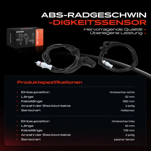 Sensor, Raddrehzahl Hinterachse beidseitig Frankberg 5481FB0066208 Bild Sensor, Raddrehzahl Hinterachse beidseitig Frankberg 5481FB0066208
