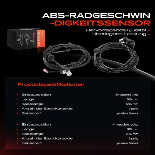 Sensor, Raddrehzahl Hinterachse beidseitig Frankberg 5481FB0066215 Bild Sensor, Raddrehzahl Hinterachse beidseitig Frankberg 5481FB0066215