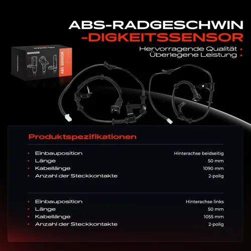 Sensor, Raddrehzahl Hinterachse beidseitig Frankberg 5481FB0066242 Bild Sensor, Raddrehzahl Hinterachse beidseitig Frankberg 5481FB0066242