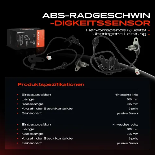Sensor, Raddrehzahl Hinterachse beidseitig Frankberg 5481FB0066252 Bild Sensor, Raddrehzahl Hinterachse beidseitig Frankberg 5481FB0066252