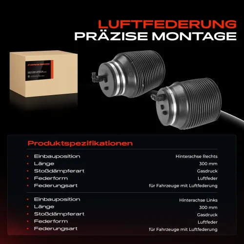 Luftfeder, Fahrwerk Hinterachse beidseitig Frankberg 5481FB0066271 Bild Luftfeder, Fahrwerk Hinterachse beidseitig Frankberg 5481FB0066271