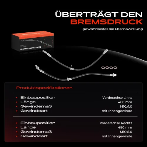 Bremsschlauch Vorderachse beidseitig Frankberg 5481FB0066901 Bild Bremsschlauch Vorderachse beidseitig Frankberg 5481FB0066901