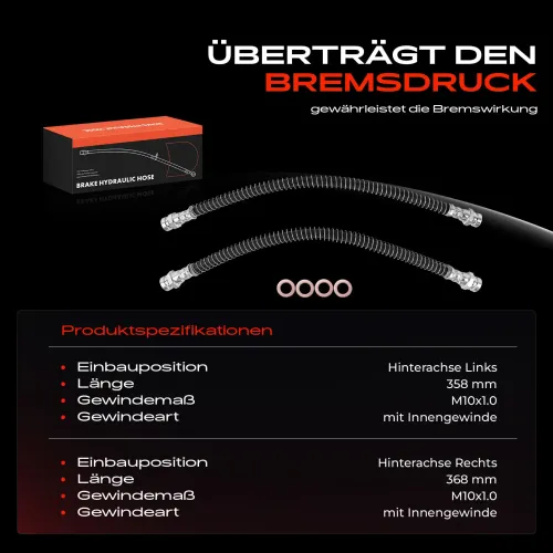 Bremsschlauch Hinterachse beidseitig Frankberg 5481FB0066936 Bild Bremsschlauch Hinterachse beidseitig Frankberg 5481FB0066936