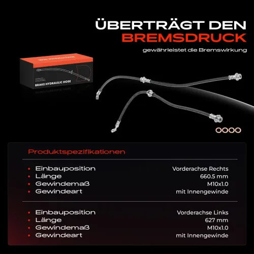 Bremsschlauch Vorderachse beidseitig Frankberg 5481FB0066938 Bild Bremsschlauch Vorderachse beidseitig Frankberg 5481FB0066938