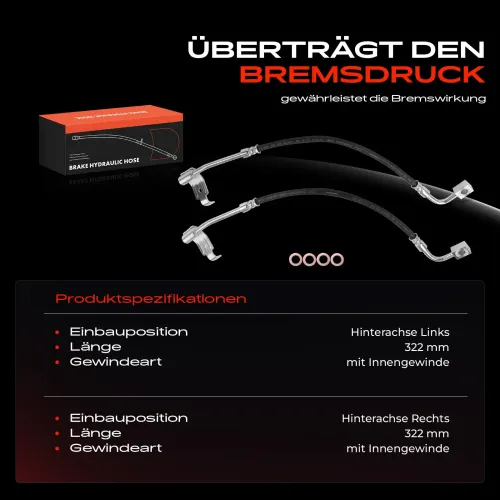 Bremsschlauch Hinterachse beidseitig Frankberg 5481FB0066940 Bild Bremsschlauch Hinterachse beidseitig Frankberg 5481FB0066940