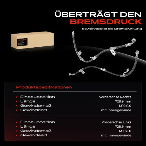 Bremsschlauch Vorderachse beidseitig Frankberg 5481FB0066946 Bild Bremsschlauch Vorderachse beidseitig Frankberg 5481FB0066946