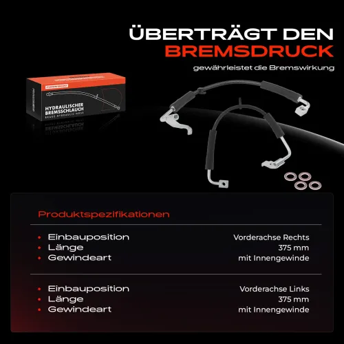 Bremsschlauch Vorderachse beidseitig Frankberg 5481FB0066953 Bild Bremsschlauch Vorderachse beidseitig Frankberg 5481FB0066953