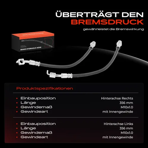 Bremsschlauch Hinterachse beidseitig Frankberg 5481FB0066960 Bild Bremsschlauch Hinterachse beidseitig Frankberg 5481FB0066960