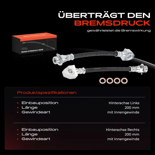 Bremsschlauch Hinterachse beidseitig Frankberg 5481FB0066974 Bild Bremsschlauch Hinterachse beidseitig Frankberg 5481FB0066974