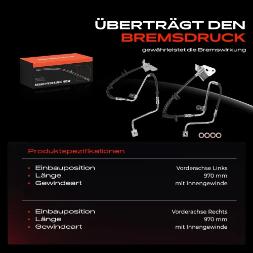 Bremsschlauch Vorderachse beidseitig Frankberg 5481FB0066980 Bild Bremsschlauch Vorderachse beidseitig Frankberg 5481FB0066980