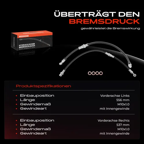 Bremsschlauch Vorderachse beidseitig Frankberg 5481FB0066982 Bild Bremsschlauch Vorderachse beidseitig Frankberg 5481FB0066982