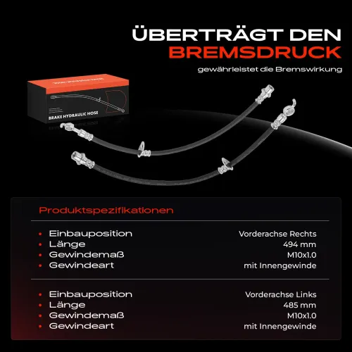 Bremsschlauch Vorderachse beidseitig Frankberg 5481FB0066986 Bild Bremsschlauch Vorderachse beidseitig Frankberg 5481FB0066986