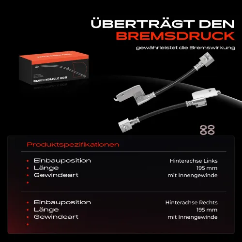 Bremsschlauch Hinterachse beidseitig Frankberg 5481FB0066990 Bild Bremsschlauch Hinterachse beidseitig Frankberg 5481FB0066990