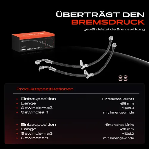 Bremsschlauch Hinterachse beidseitig Frankberg 5481FB0066992 Bild Bremsschlauch Hinterachse beidseitig Frankberg 5481FB0066992