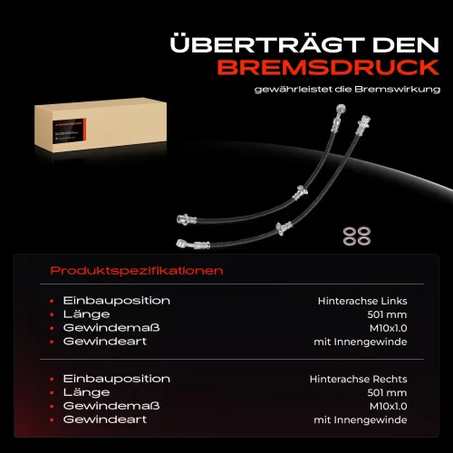 Bremsschlauch Hinterachse beidseitig Frankberg 5481FB0066998 Bild Bremsschlauch Hinterachse beidseitig Frankberg 5481FB0066998