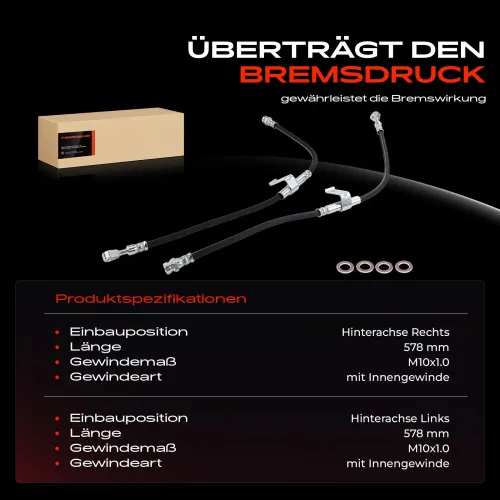 Bremsschlauch Hinterachse beidseitig Frankberg 5481FB0067001 Bild Bremsschlauch Hinterachse beidseitig Frankberg 5481FB0067001
