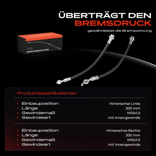 Bremsschlauch Hinterachse beidseitig Frankberg 5481FB0067021 Bild Bremsschlauch Hinterachse beidseitig Frankberg 5481FB0067021