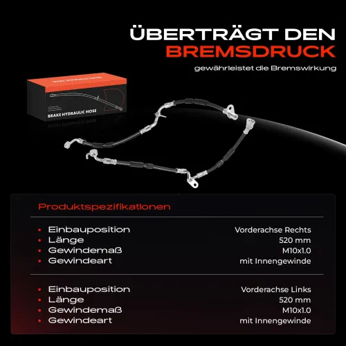 Bremsschlauch Vorderachse beidseitig Frankberg 5481FB0067025 Bild Bremsschlauch Vorderachse beidseitig Frankberg 5481FB0067025