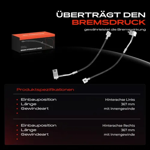 Bremsschlauch Hinterachse beidseitig Frankberg 5481FB0067028 Bild Bremsschlauch Hinterachse beidseitig Frankberg 5481FB0067028