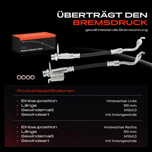 Bremsschlauch Hinterachse beidseitig Frankberg 5481FB0067055 Bild Bremsschlauch Hinterachse beidseitig Frankberg 5481FB0067055