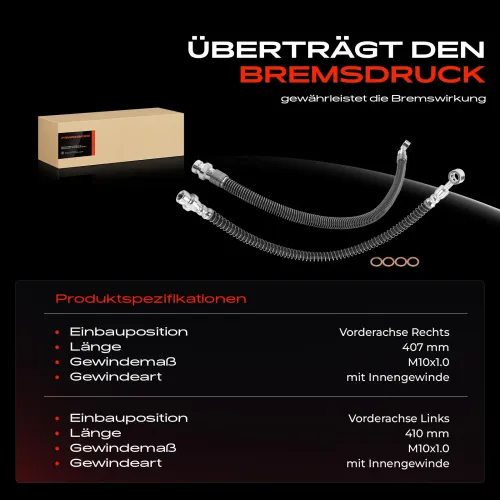 Bremsschlauch Vorderachse beidseitig Frankberg 5481FB0067057 Bild Bremsschlauch Vorderachse beidseitig Frankberg 5481FB0067057