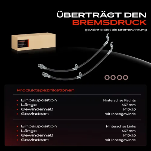 Bremsschlauch Hinterachse beidseitig Frankberg 5481FB0067060 Bild Bremsschlauch Hinterachse beidseitig Frankberg 5481FB0067060