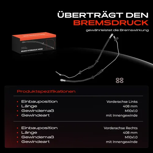 Bremsschlauch Vorderachse beidseitig Frankberg 5481FB0067062 Bild Bremsschlauch Vorderachse beidseitig Frankberg 5481FB0067062