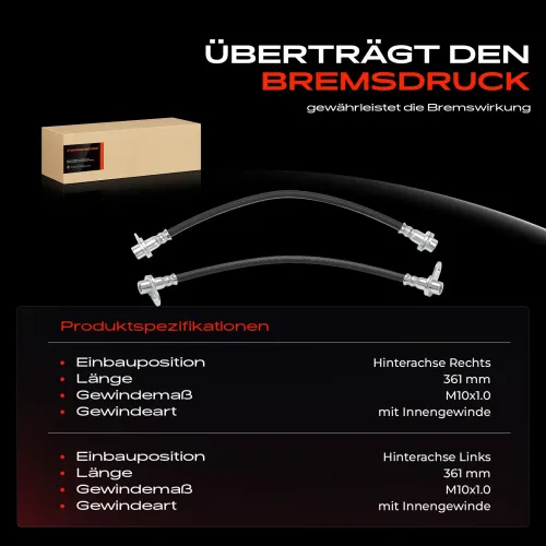 Bremsschlauch Hinterachse beidseitig Frankberg 5481FB0067064 Bild Bremsschlauch Hinterachse beidseitig Frankberg 5481FB0067064