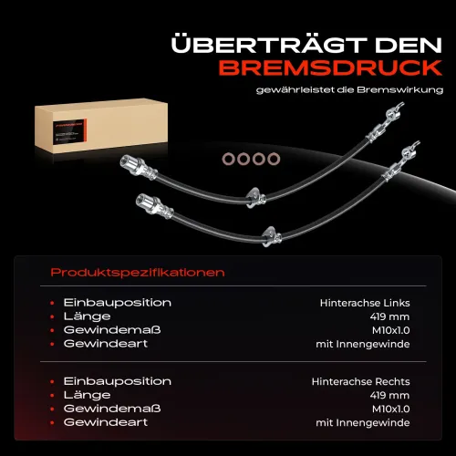 Bremsschlauch Hinterachse beidseitig Frankberg 5481FB0067065 Bild Bremsschlauch Hinterachse beidseitig Frankberg 5481FB0067065