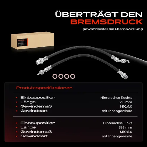 Bremsschlauch Hinterachse beidseitig Frankberg 5481FB0067071 Bild Bremsschlauch Hinterachse beidseitig Frankberg 5481FB0067071