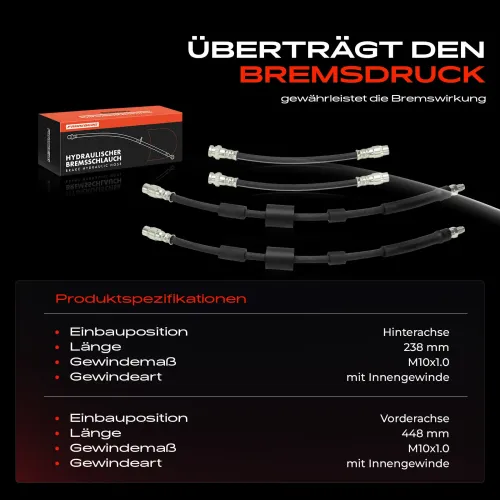 Bremsschlauch Hinterachse beidseitig Frankberg 5481FB0067083 Bild Bremsschlauch Hinterachse beidseitig Frankberg 5481FB0067083