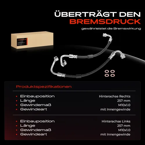 Bremsschlauch Hinterachse beidseitig Frankberg 5481FB0067089 Bild Bremsschlauch Hinterachse beidseitig Frankberg 5481FB0067089