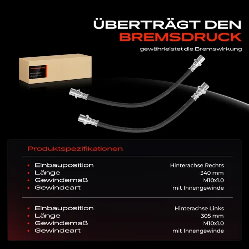 Bremsschlauch Hinterachse beidseitig Frankberg 5481FB0067091 Bild Bremsschlauch Hinterachse beidseitig Frankberg 5481FB0067091