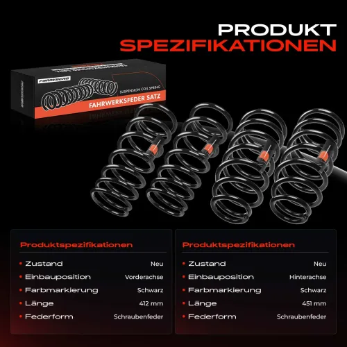 Fahrwerksfeder vorne und hinten Frankberg 5481FB0067319 Bild Fahrwerksfeder vorne und hinten Frankberg 5481FB0067319