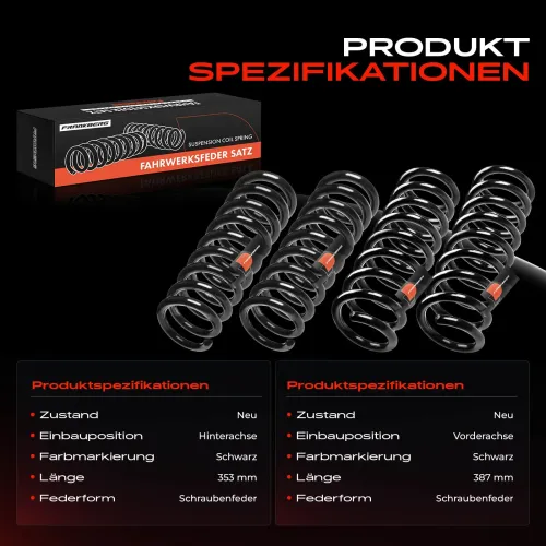 Fahrwerksfeder vorne und hinten Frankberg 5481FB0067381 Bild Fahrwerksfeder vorne und hinten Frankberg 5481FB0067381