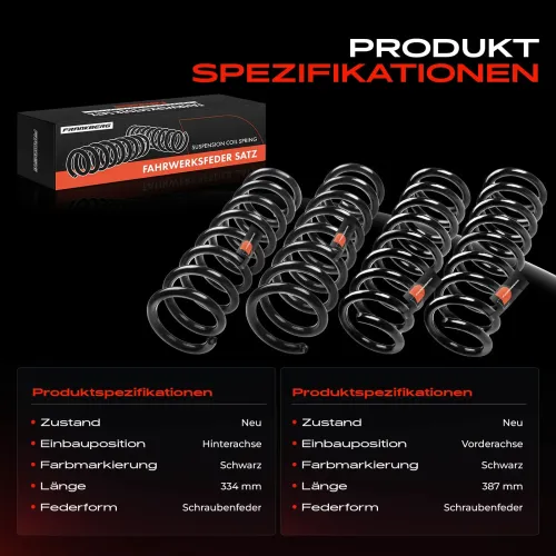 Fahrwerksfeder vorne und hinten Frankberg 5481FB0067383 Bild Fahrwerksfeder vorne und hinten Frankberg 5481FB0067383