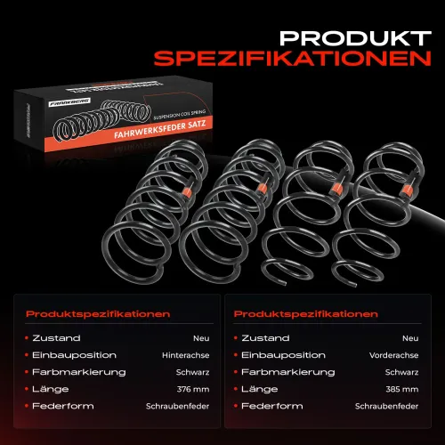 Fahrwerksfeder vorne und hinten Frankberg 5481FB0067435 Bild Fahrwerksfeder vorne und hinten Frankberg 5481FB0067435