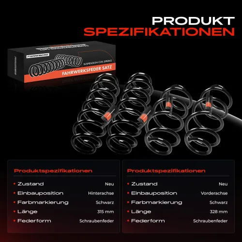 Fahrwerksfeder vorne und hinten Frankberg 5481FB0067456 Bild Fahrwerksfeder vorne und hinten Frankberg 5481FB0067456