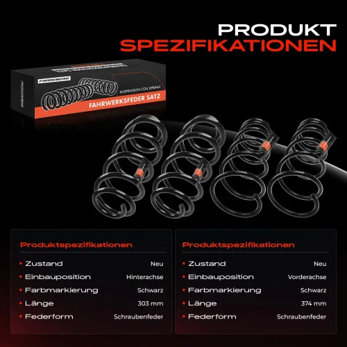 Fahrwerksfeder vorne und hinten Frankberg 5481FB0067485 Bild Fahrwerksfeder vorne und hinten Frankberg 5481FB0067485