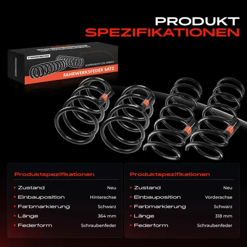 Fahrwerksfeder vorne und hinten Frankberg 5481FB0067486 Bild Fahrwerksfeder vorne und hinten Frankberg 5481FB0067486