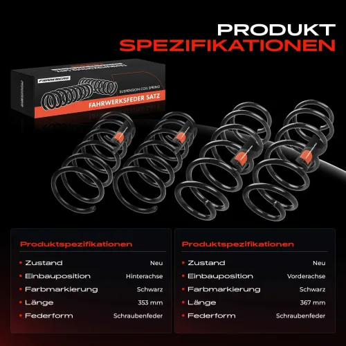 Fahrwerksfeder vorne und hinten Frankberg 5481FB0067508 Bild Fahrwerksfeder vorne und hinten Frankberg 5481FB0067508