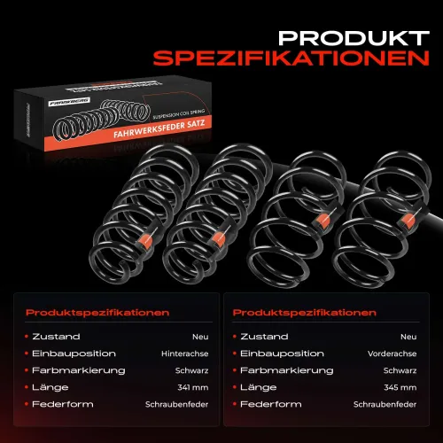 Fahrwerksfeder vorne und hinten Frankberg 5481FB0067530 Bild Fahrwerksfeder vorne und hinten Frankberg 5481FB0067530