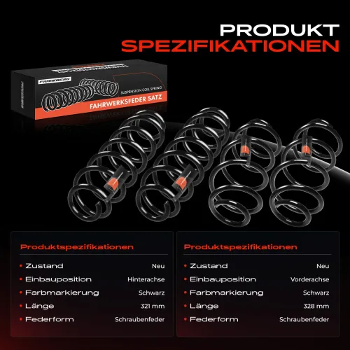 Fahrwerksfeder vorne und hinten Frankberg 5481FB0067540 Bild Fahrwerksfeder vorne und hinten Frankberg 5481FB0067540