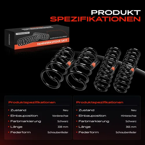 Fahrwerksfeder vorne und hinten Frankberg 5481FB0067615 Bild Fahrwerksfeder vorne und hinten Frankberg 5481FB0067615